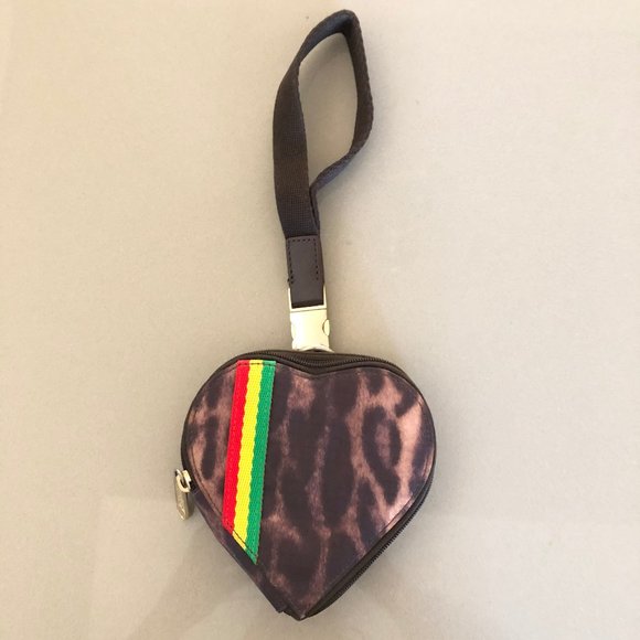 L.A.M.B. Handbags - Gwen Stefani L.A.M.B Leopard Rasta Stripe Wristlet